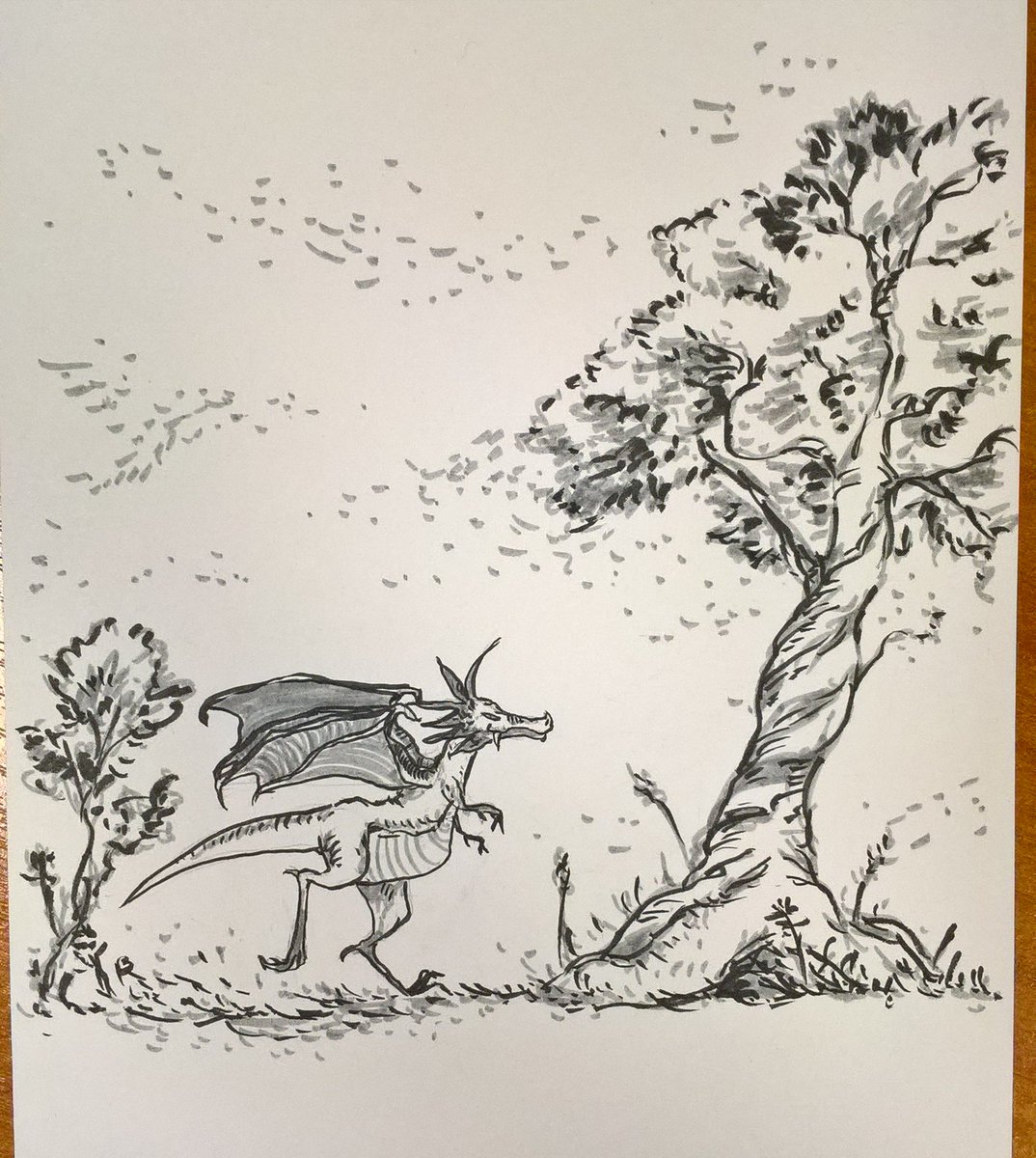 Arcopaglia's tweet photo. #inktober #inktober2017 #dragon #day11 https://t.co/ZkyMxMP5gd