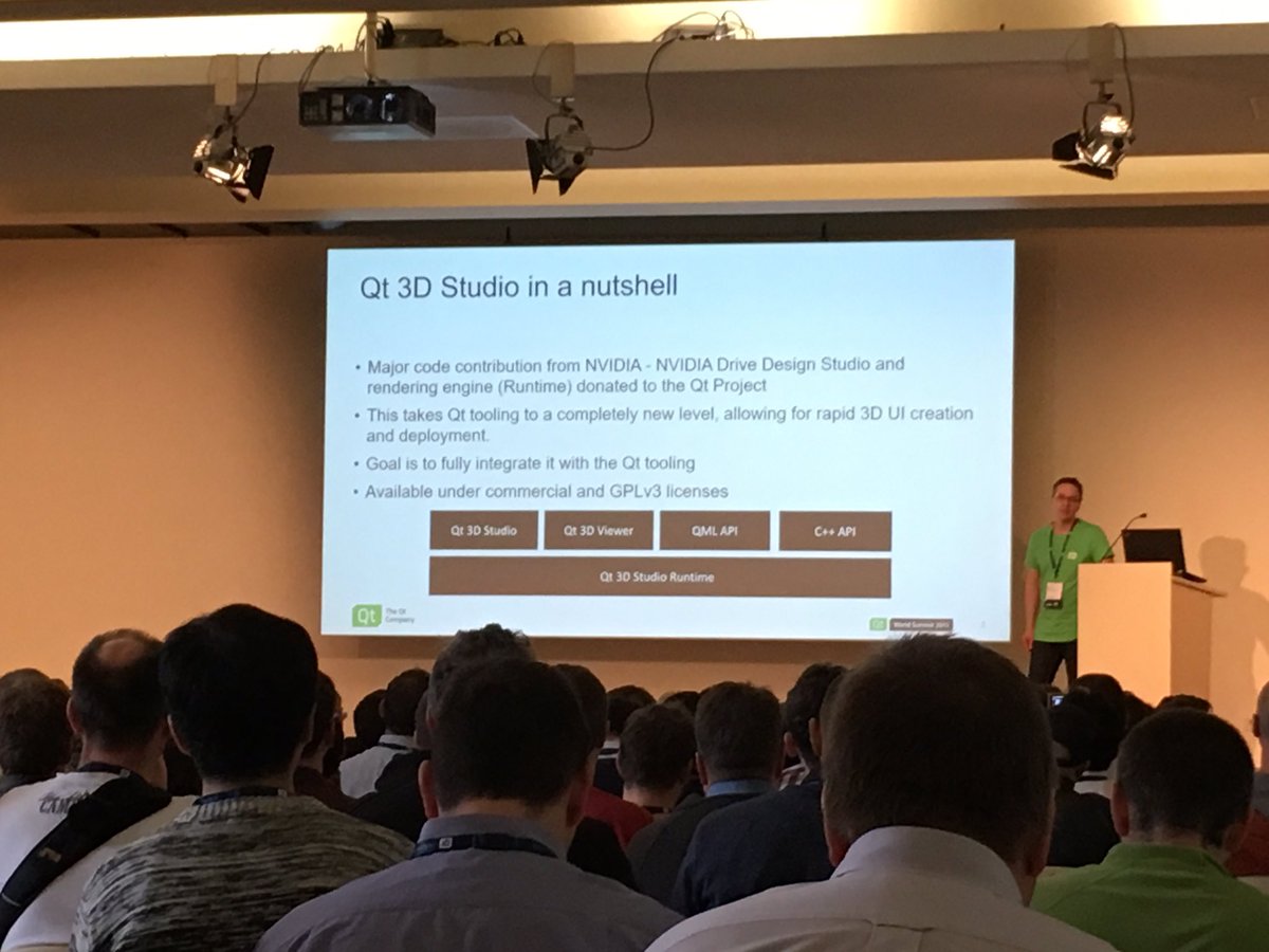 alpqr's tweet image. The fun is about to start, with a #Qt3DStudio intro by Sami. #QtWS17 #qtdev
