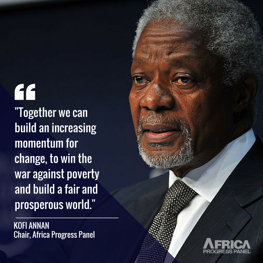 africaprogress's tweet image. Future generations deserve a world where all of mankind lives in peace and harmony with nature, says @KofiAnnan