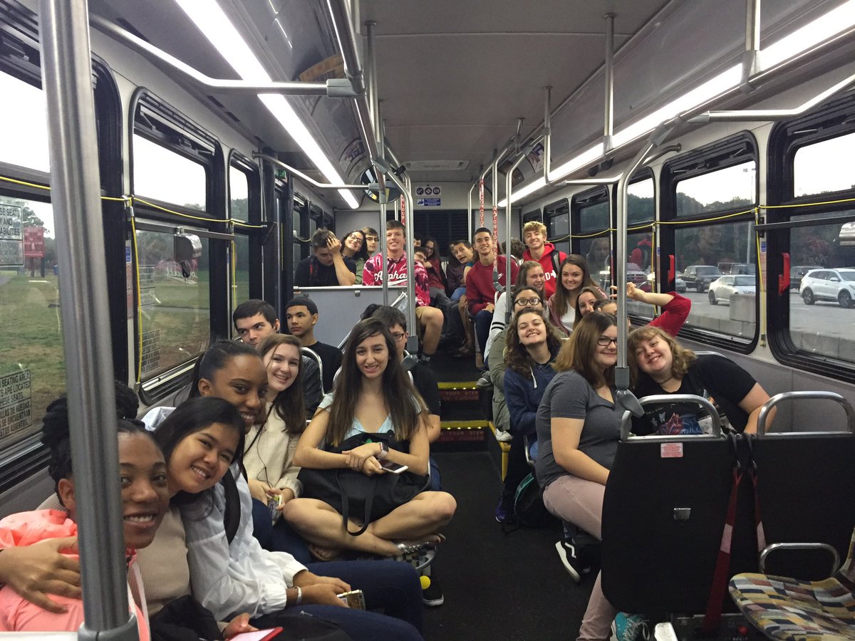 hmcoughlin's tweet photo. And we are off! This years URI Wrt 104 kids are going to their Library Orientation. #echsp https://t.co/krCDP6Dgyk