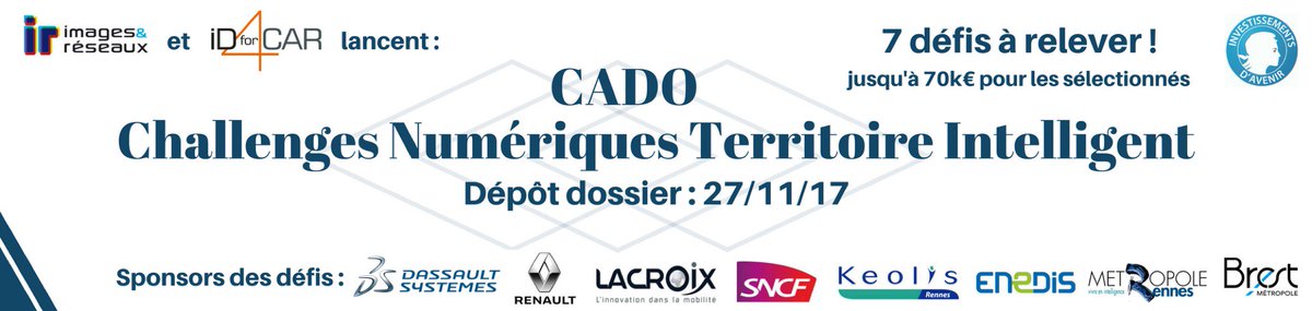 Lancement du challenge Territoire Intelligent : 7 sponsors proposent des défis aux #PME &amp; #startups ! 70k€ pour les PME sélectionnées!