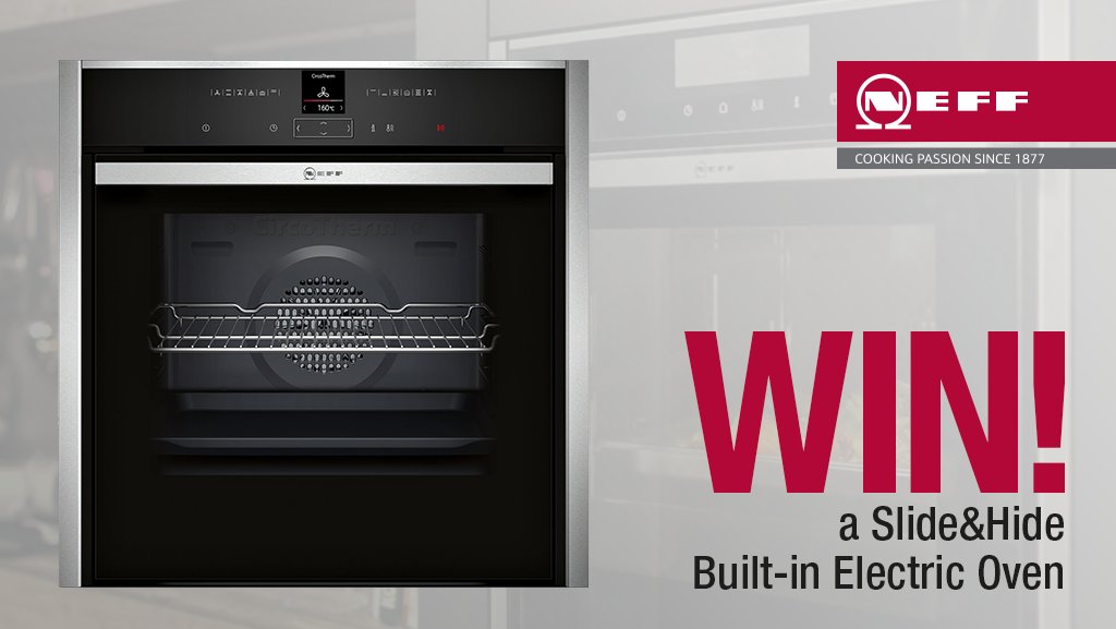 Last chance to enter our comp to #WIN this @_BakeitYourself Slide&amp;Hide Built-in Oven! Follow <a href="/HughesDirect/">Hughes</a> &amp; RT 🍀🎁 T&amp;Cs apply, ends 11/10/17