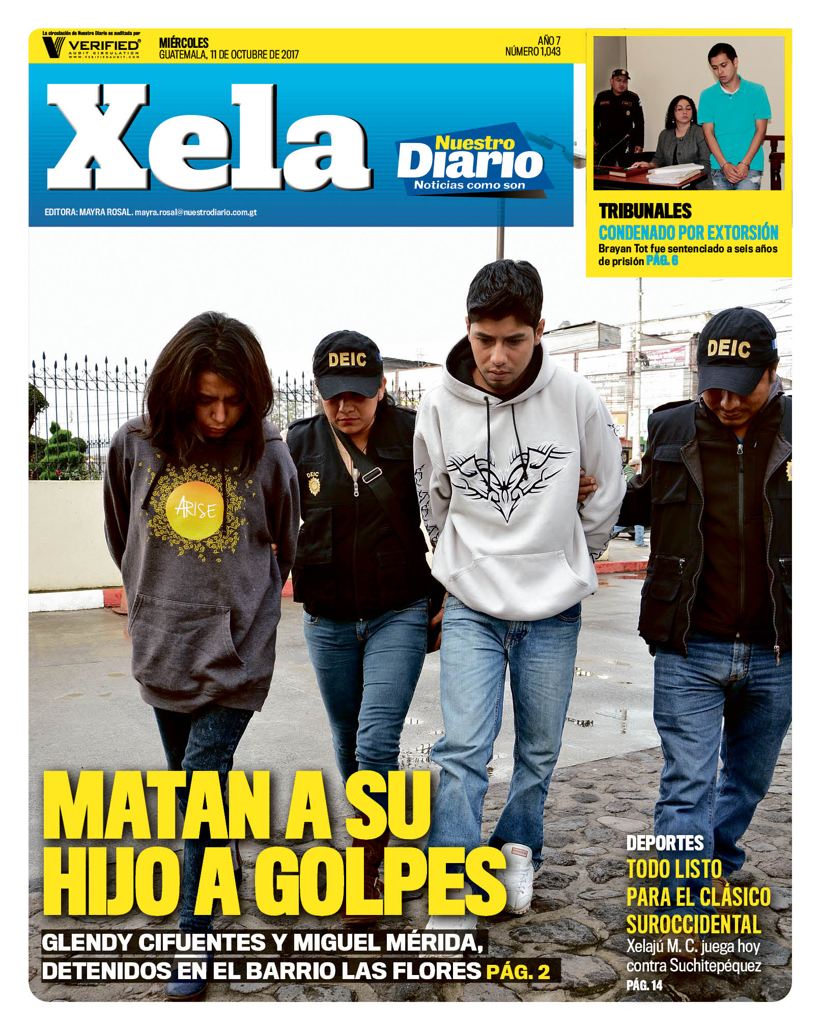 Nuestro Diario on Twitter "Esta es nuestra Portada de hoy en Xela…