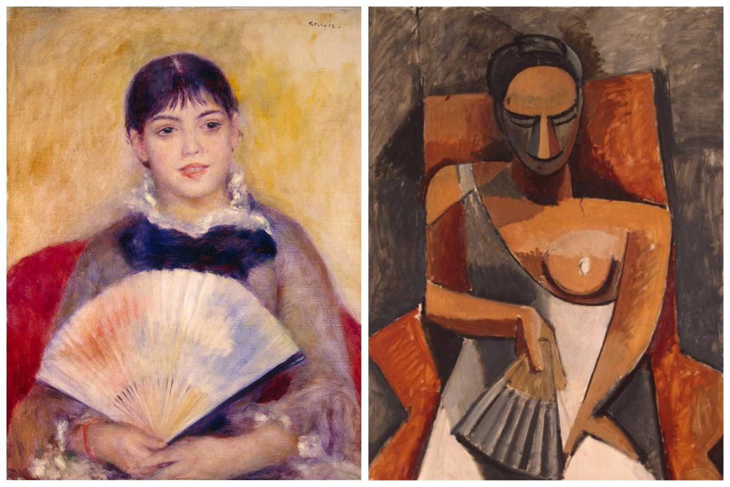 Пабло пикассо картина женщина с веером