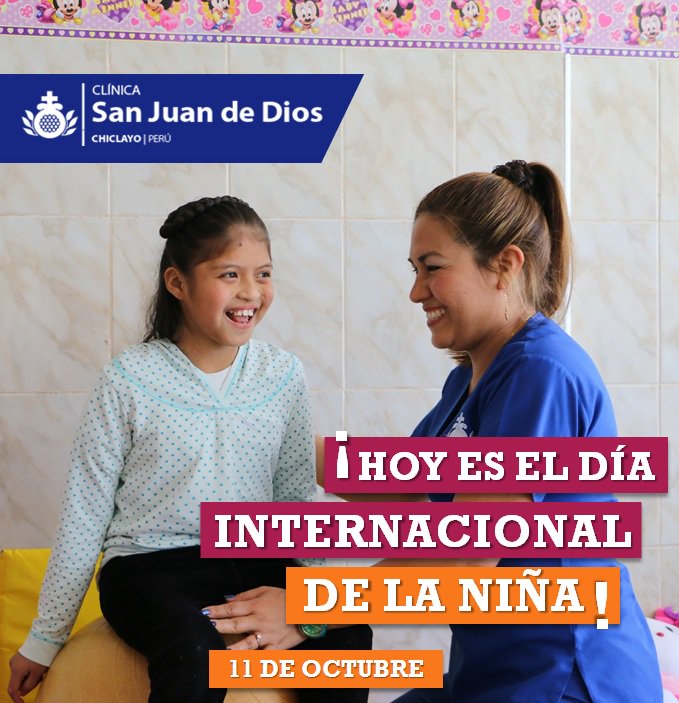 chsjd_chiclayo's tweet photo. Día Internacional 🌏 de las 👭 niñas 👭 
Déjale un saludo a Pamelita, nuestra niña representante 🎉😍👑👭🎂👏👏 https://t.co/wABysY2s5j