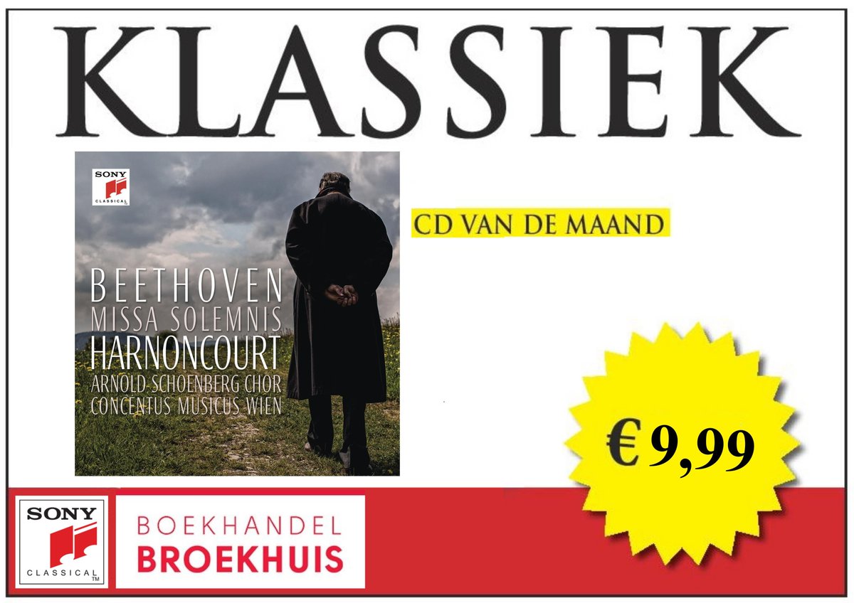 CD VAN DE MAAND OKTOBER is de Missa Solemnis olv Nikolaus Harnoncourt met het Arnold Schoenberg Chor en de Concentus Musicus Wien. Aanrader!
