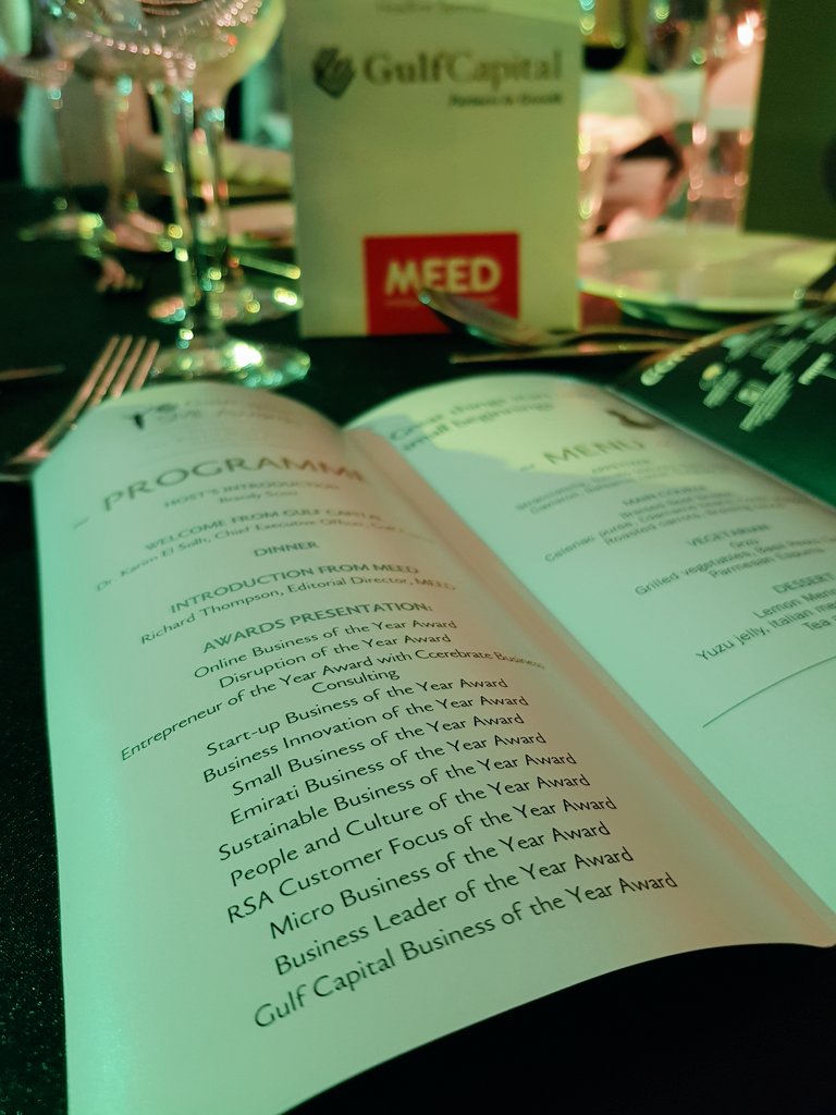 womenaco's tweet photo. .@meeddubai will unveil the winners tonight. Who's excited to see who'll win? #GulfCapital #SMEAwards https://t.co/LpR5L6hsTC
