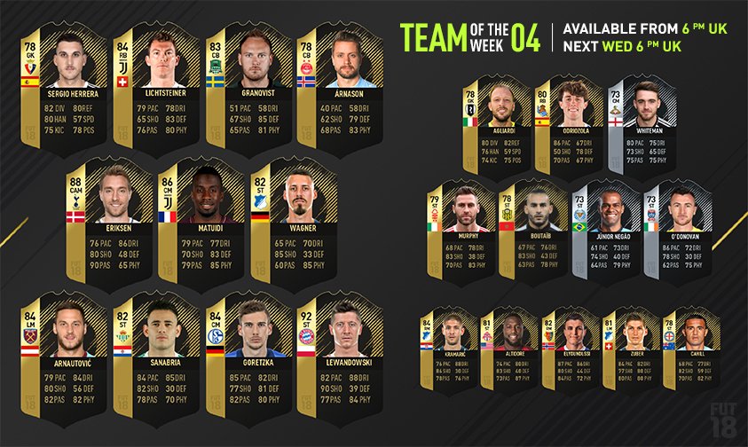 Ea Sports Fifa Totw 4 Is Available Now Fut Fifa18