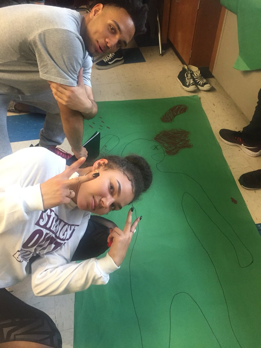 Students in Ms. Lynn’s Forensics class are creating their own crime scenes. Next week, they try to solve them #ptap #workhardbenice