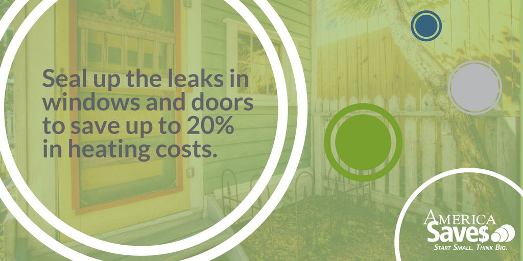Save up to 20% on heating costs by sealing leaks in doors and windows. More tips here: bit.ly/2xYYRBq #savingstips #energyefficient
