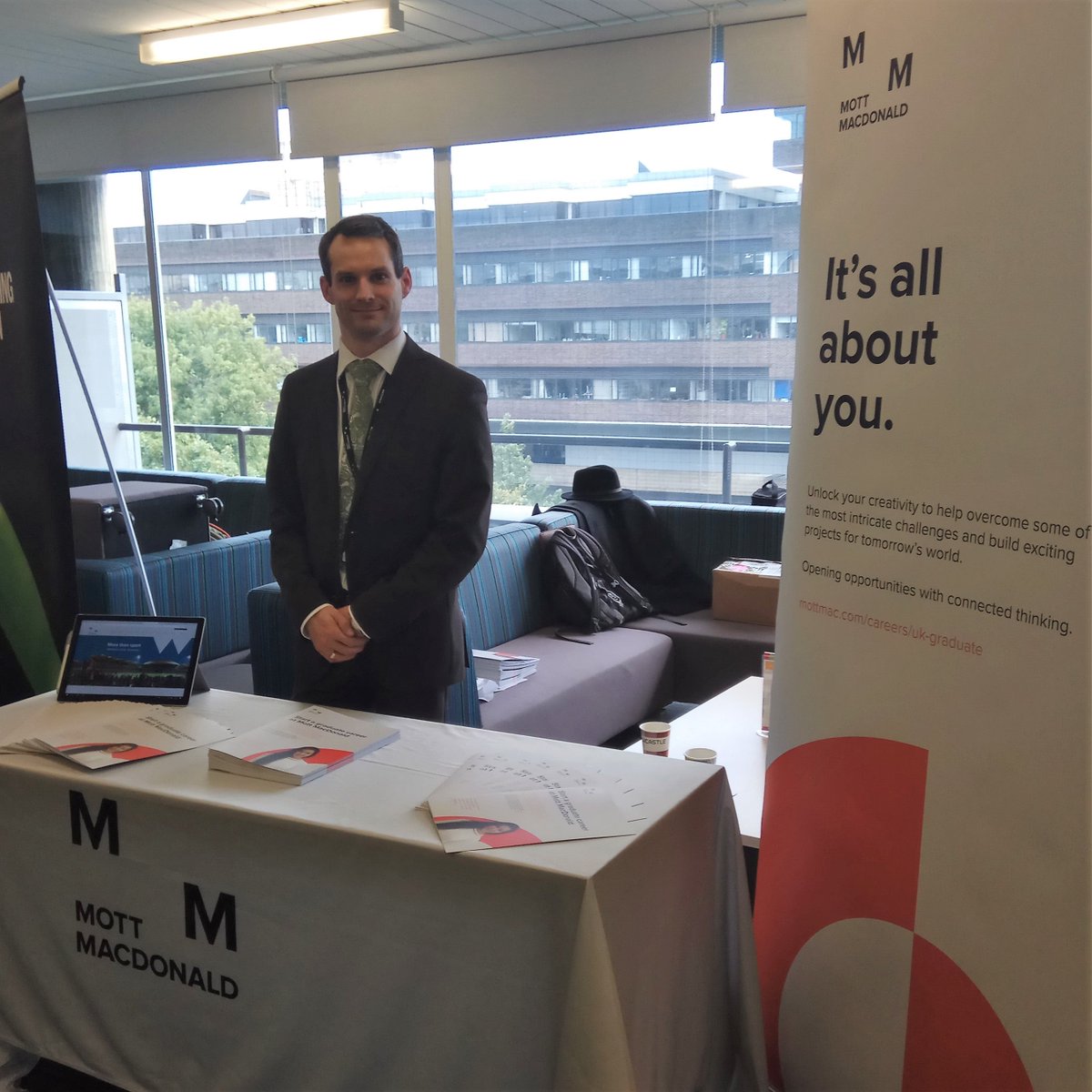 D6Brooks's tweet photo. Nice to represent @MottMacDonald at @TheIET Power Academy event today hosted by @StudentsNCL . Looking forward applications. @MottMacFuture https://t.co/R07TMOv48b