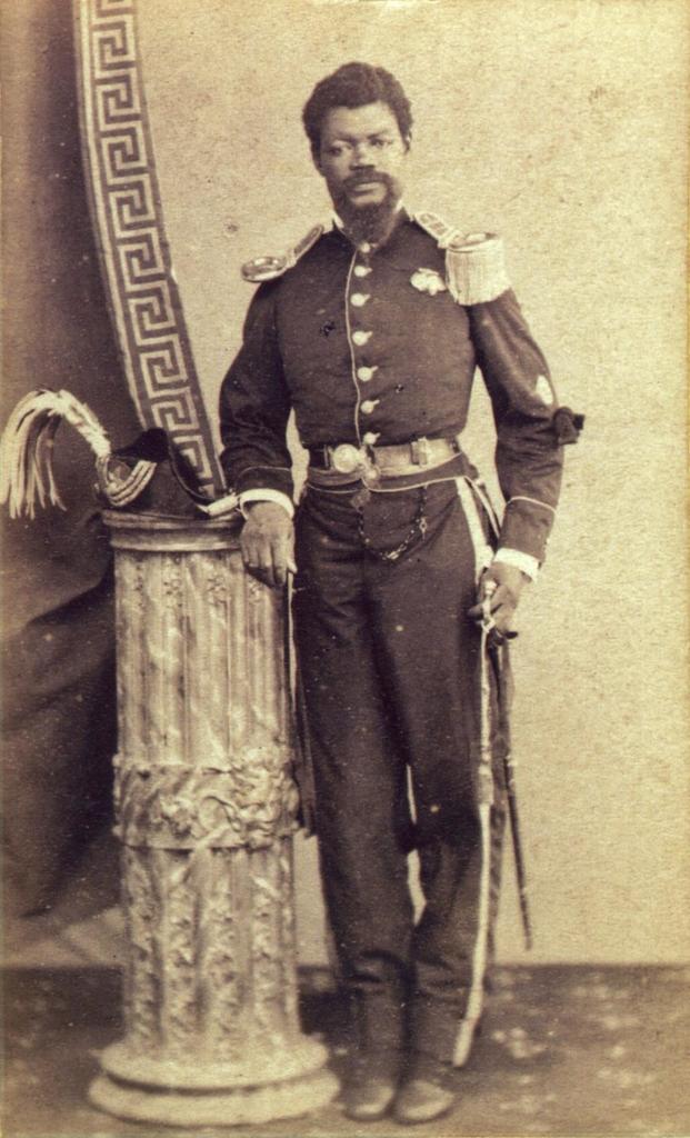 Picture of Candido da Fonseca Galvao in 1878 Officer of the Brazilian Imperial Army. Veteran Of The Paraguayan War, son of freed Africans, and grandson of the King of the Oyo Empire. 