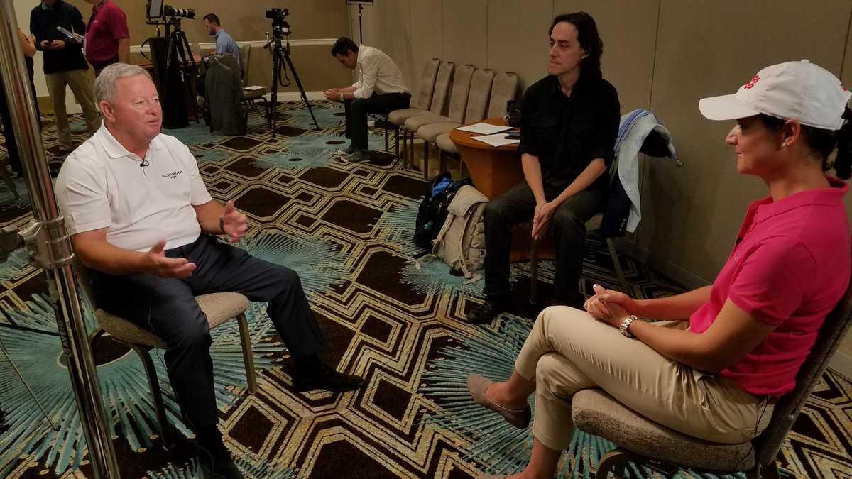GolfHallofFame's tweet photo. One of our favorite behind-the-scenes moments on Induction Day: @LorenaOchoaR interviewing her fellow inductees for @cnni. #GolfHOF2017 https://t.co/P6tlZR1js8