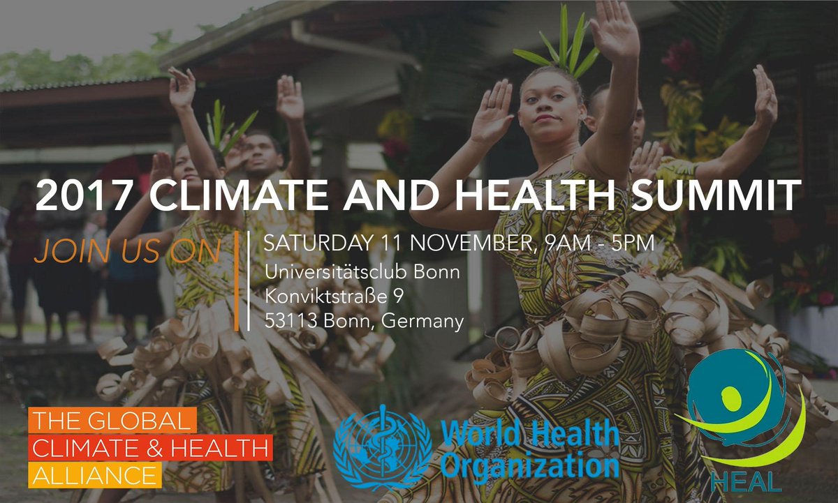 ClimateHealthCx's tweet image. The @GCHA &amp;amp; @WHO_Europe are hosting the Global Climate and Health Summit on Nov 11. Join us! bit.ly/2xnLjvn #climatehealthsummit