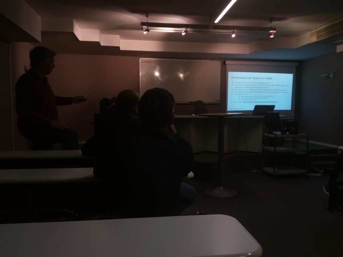 Datalyo's tweet image. Nous sommes présents au 2eme meetup du groupe #BigData de Lyon. #hadoop3 #apachenifi cc @AdrienCh_ @Gaetan_Constant @maximeesbelin