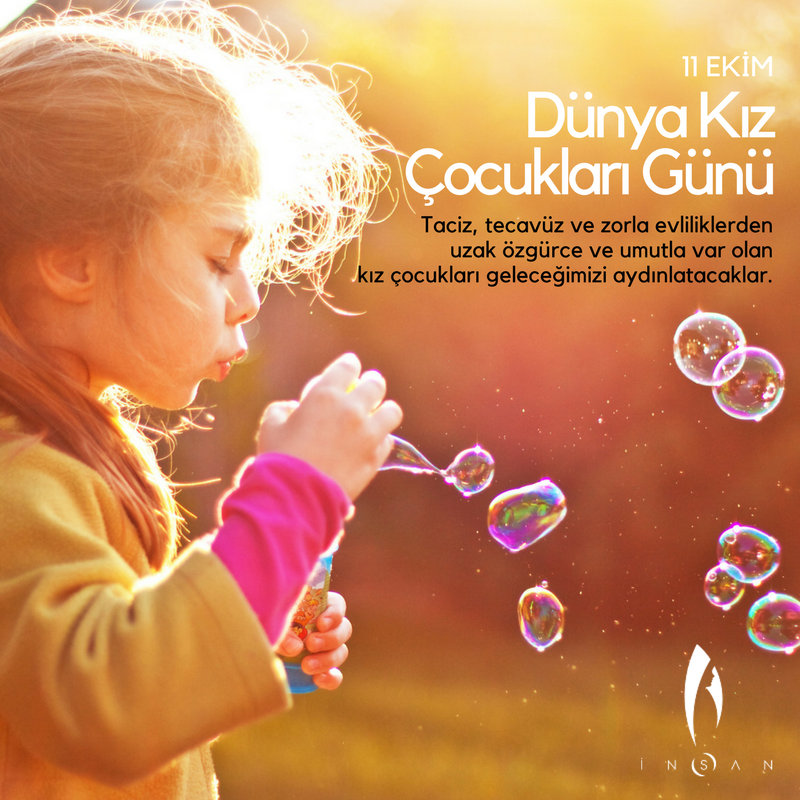 Bugün ve hergün, umutla. #insaninternational #DünyaKızCocuklarıGünü
