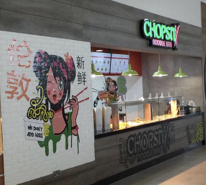 MoorefieldCo's tweet photo. Eye-catching @ChopstixUK as you enter our new food hall @BelfastAirport https://t.co/R1IkrpswAA