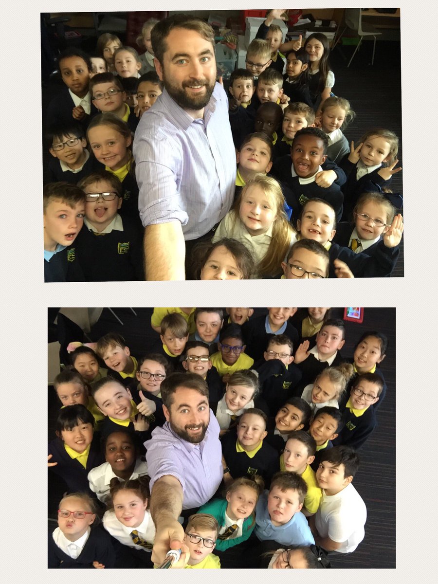 Elmvaleprimary's tweet photo. Lots of our classes have been saying goodbye to Mr Feist this week before he heads off to @MossparkPS to start his new job as PT tomorrow 😢 https://t.co/j5BBgtDU7V