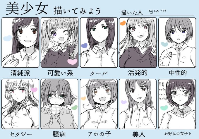 美少女描いてみよう を含むマンガ一覧 8ページ ツイコミ 仮