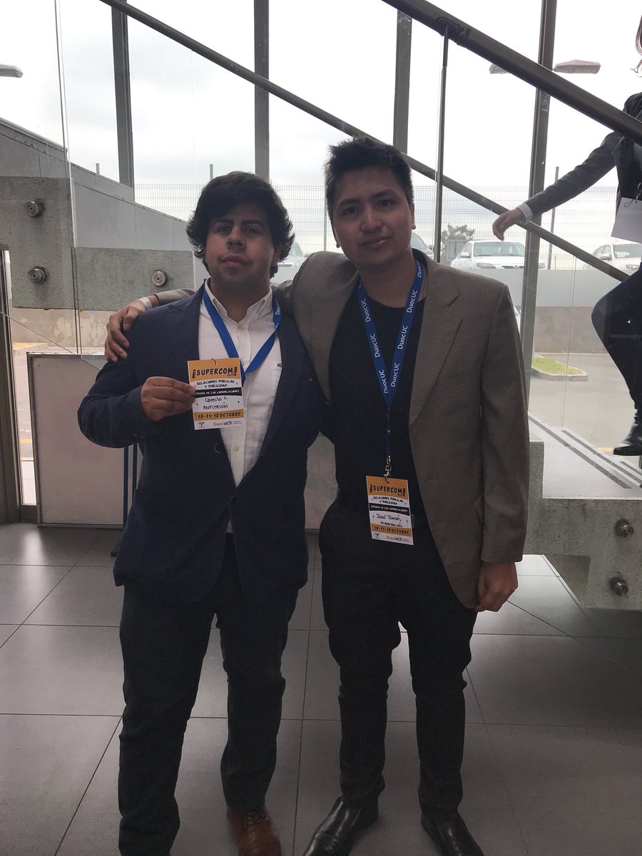Supercomduoc's tweet photo. Acreditación con José Tomás y Camilo en @DuocUC https://t.co/dvCQLpHlo9