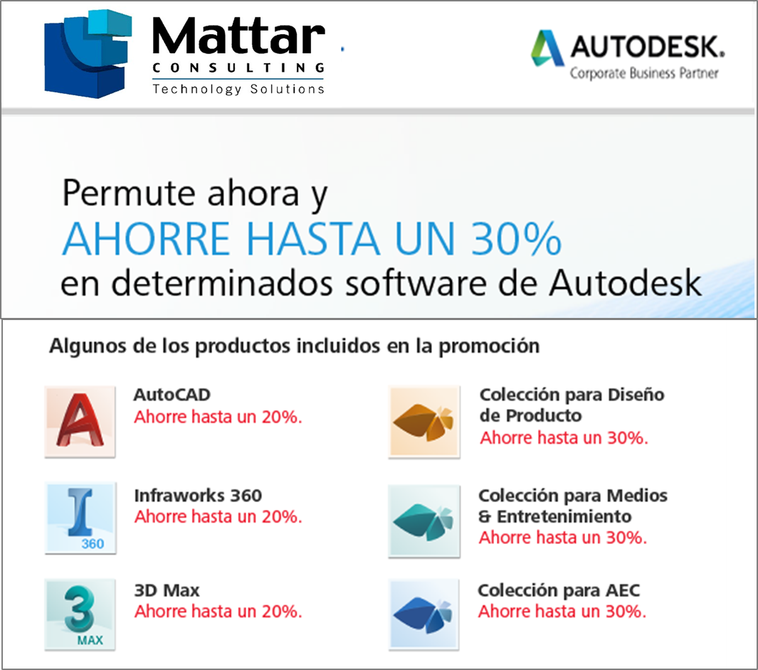 Mattar_Consult's tweet photo. Permuta tus licencias viejas con tu serial y ahorra hasta un 30% en productos Autodesk . #AutodeskPromo https://t.co/RG6AIKgApT https://t.co/LvLk7SVVDw