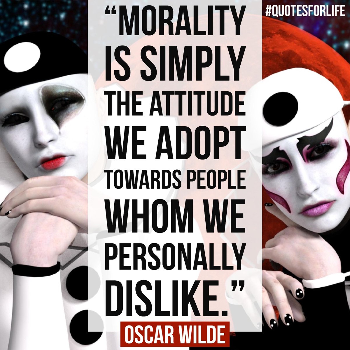 The_Quotes4Life's tweet photo. “Morality is simply the attitude we adopt towards..” – Oscar Wilde
Read more at: https://t.co/siYGqzDDcT
#QuotesforLife #OscarWilde https://t.co/s5qUm6bjcU
