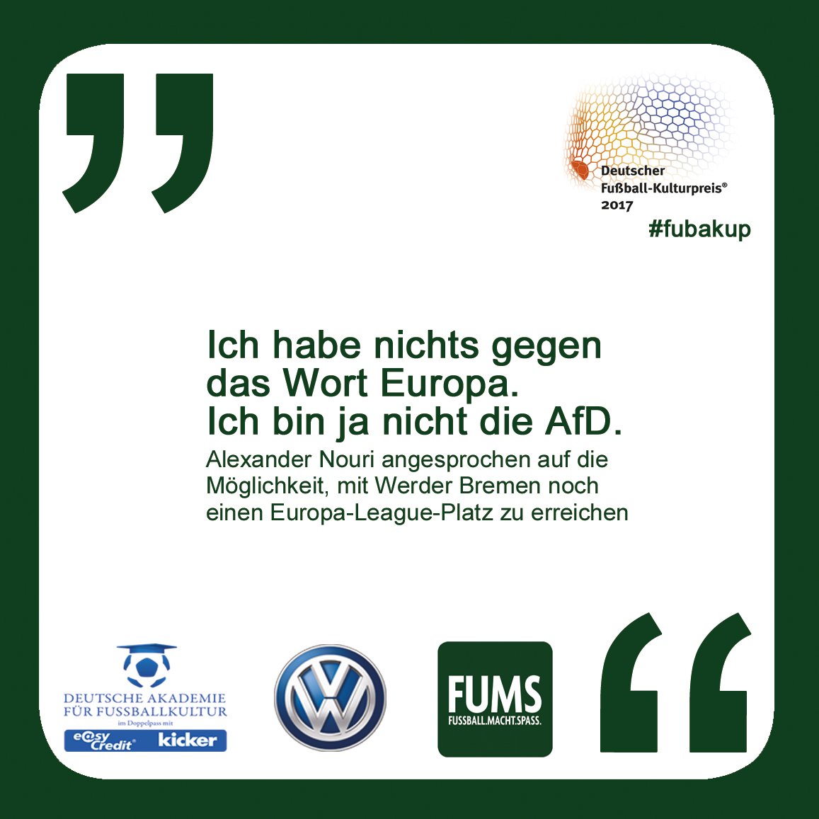 fums_magazin's tweet photo. Fußballspruch des Jahres – wer machts? #fubakup

Entscheidung nächste Woche Freitag @FussballKiebitz @fums_magazin https://t.co/ScKF9j7Ro8
