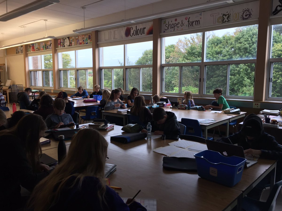 Working in our beautiful art room today.