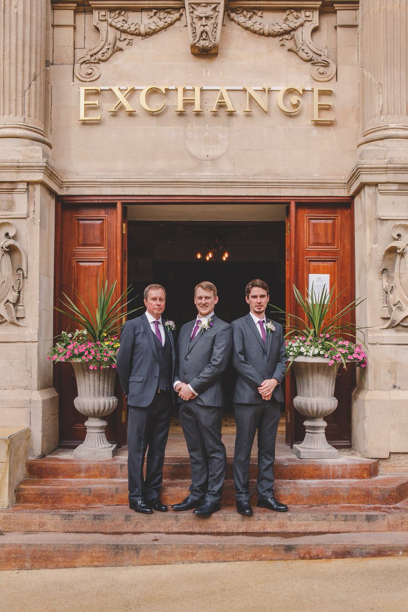 Looking great isn't just about what suit you wear. @exchangehotelcardiff  #handsomegrooms #weddingsuit #amazingspaces #mjphotoinfo