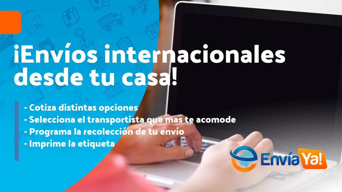 Desde tu casa u oficina. ¡NO pierdas tiempo en trámites y filas!
#ecommerce #logística #hechoenchile #pymes
enviaya.cl