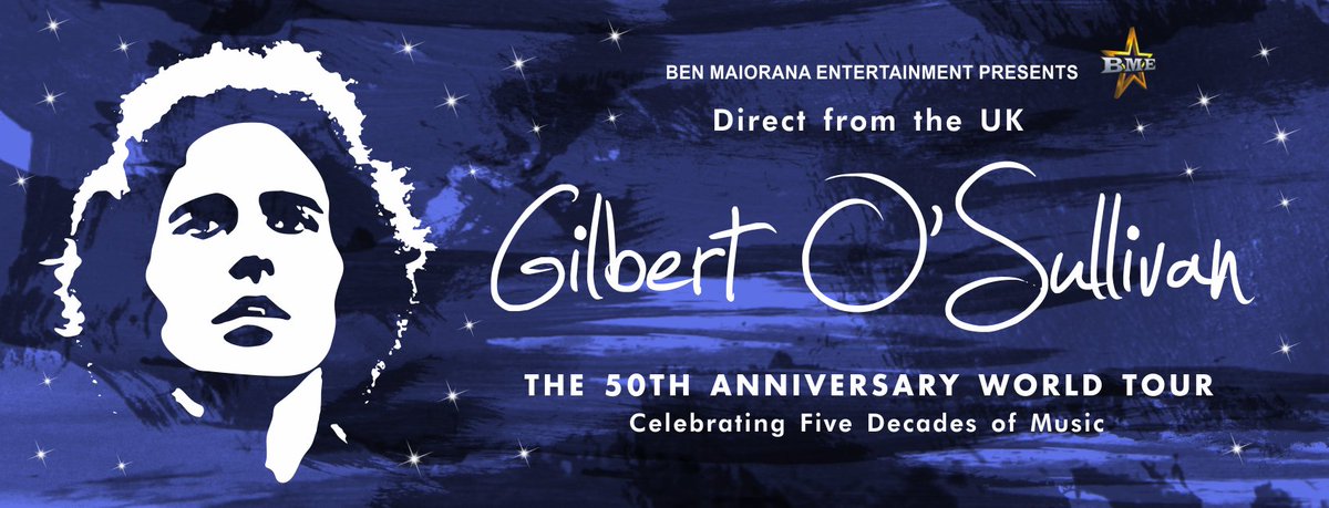 GilbertOSull_'s tweet photo. See you next March Australia!
Click here for tour dates: https://t.co/GZN9xdD3KB
#gilbert50tourAU #gilbertlive #50yearsofmusic #live #music https://t.co/TsqBMWdgt2