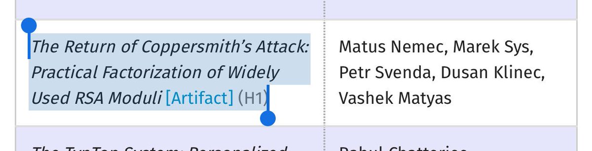 From the CCS accepted papers list.