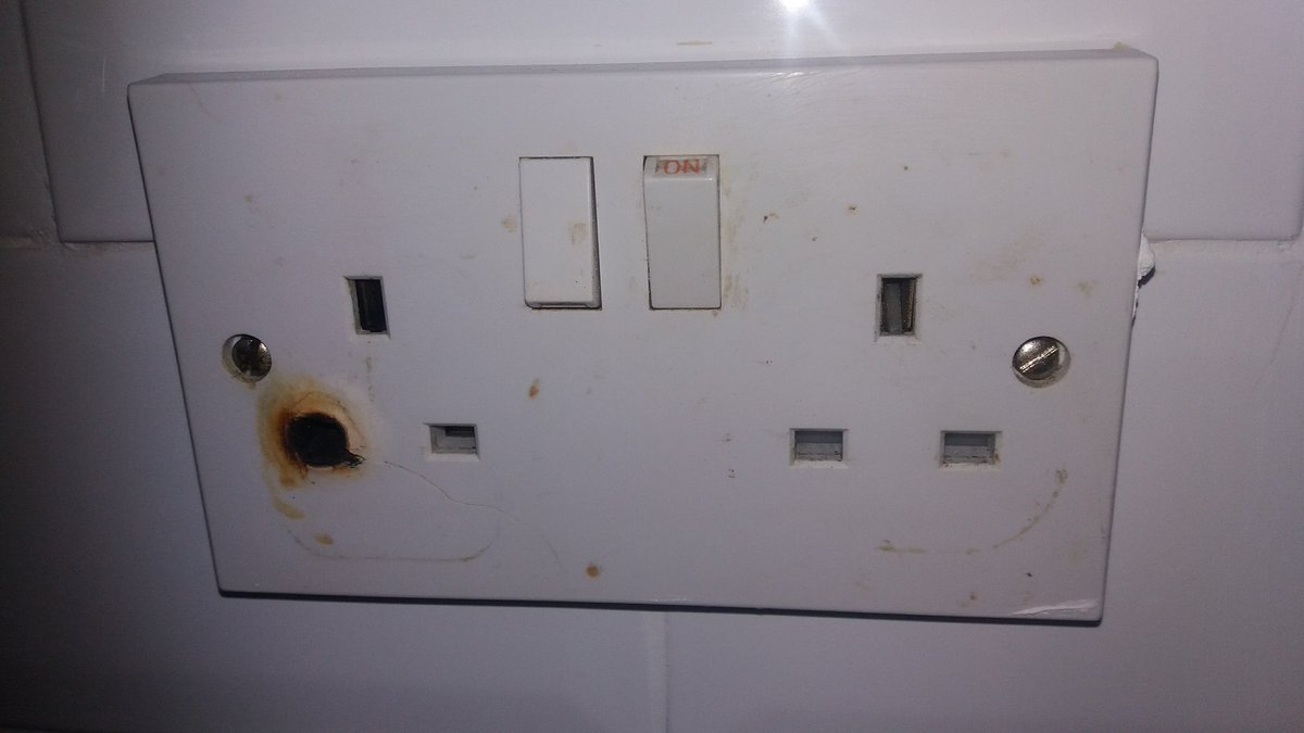 We were sent this photo by one of our followers - a cheap charger had been plugged in and almost started a fire! bit.ly/2hSJOTH