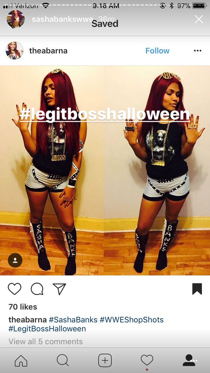 DailyIndiaLove's tweet photo. @SashaBanksWWE posted you on her Instagram story 😍 @Magenta_xo https://t.co/AlGf80egHF