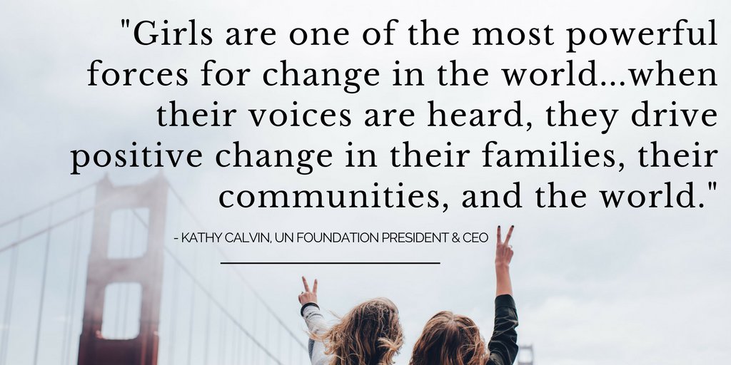 In 2011, as the result of #youthadvocacy around the world, October 11th was declared #InternationalDayoftheGirl! #DayoftheGirl