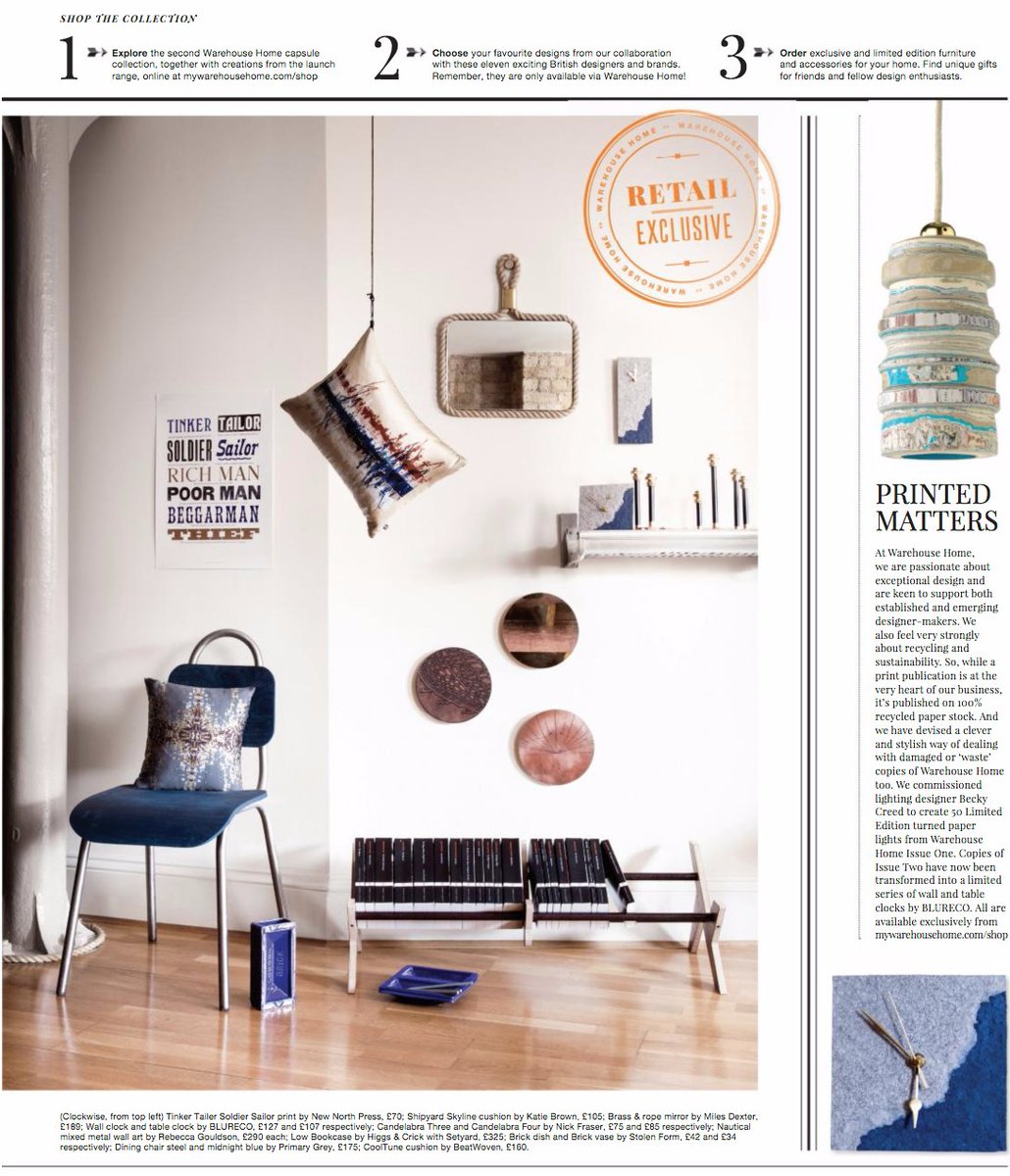 mywarehousehome's tweet photo. In #WarehouseHomeIssueThree we launched our 2nd capsule collection https://t.co/zMEr0eMr6v shop these unique designs & more via our site! https://t.co/jKUxvABY91