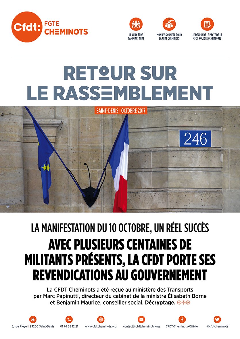II Rassemblement II Un réel succès : la <a href="/cfdtcheminots/">cfdtcheminots</a> a été reçue par le ministère des Transports <a href="/Elisabeth_Borne/">Élisabeth BORNE</a> bit.ly/2zfVOmr