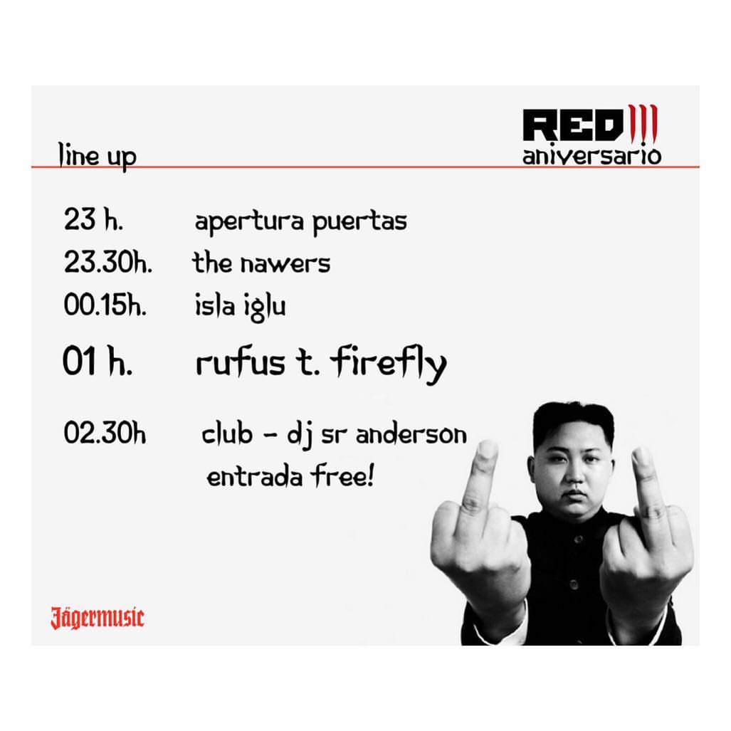 EmergeMyC's tweet photo. ¡ @_RufusTFirefly_ estarán este viernes a la 1h en #LaRedClub celebrando su tercer aniversario! #3AniversarioRED #Palma https://t.co/HAErlxbuSJ