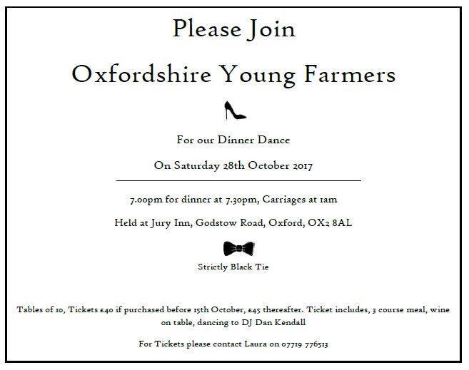 still some tickets available for the <a href="/OFYFC/">OxfordYoungFarmers</a> Dinner Dance! Please share! <a href="/NFYFC/">NFYFC</a> @Ed_Farmer_Ford <a href="/gregjames/">Greg James</a> @GlosFYFC <a href="/berksyfc/">Berkshire YFC</a> <a href="/bucksyfc/">Bucks Young Farmers</a>