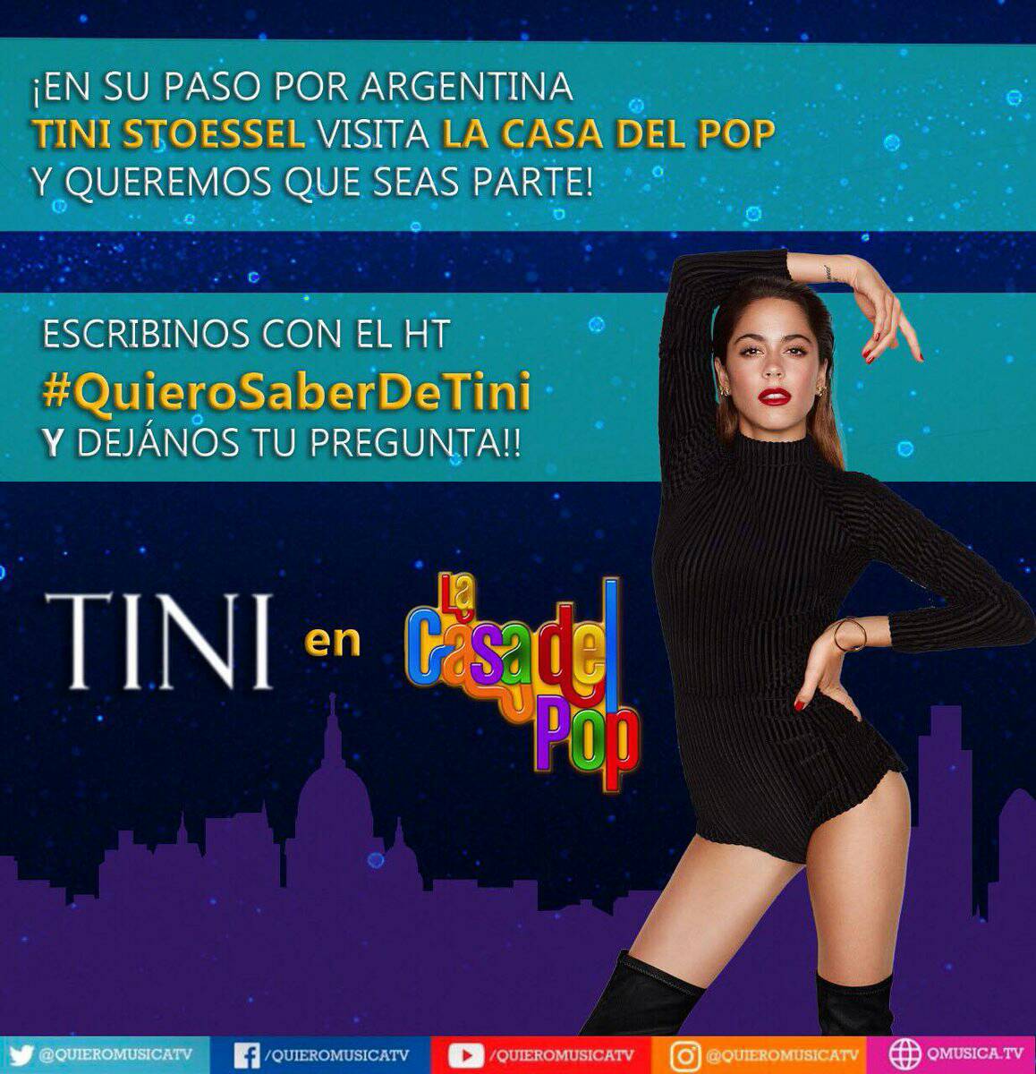 ZZNoficial's tweet photo. ¡Se viene un Encuentro Extraordinario! @TiniStoessel visita a @Caro_Ibarra y vos podes participar con tu Pregunta #TINIconCaro 📺 https://t.co/qxyhclDF4G