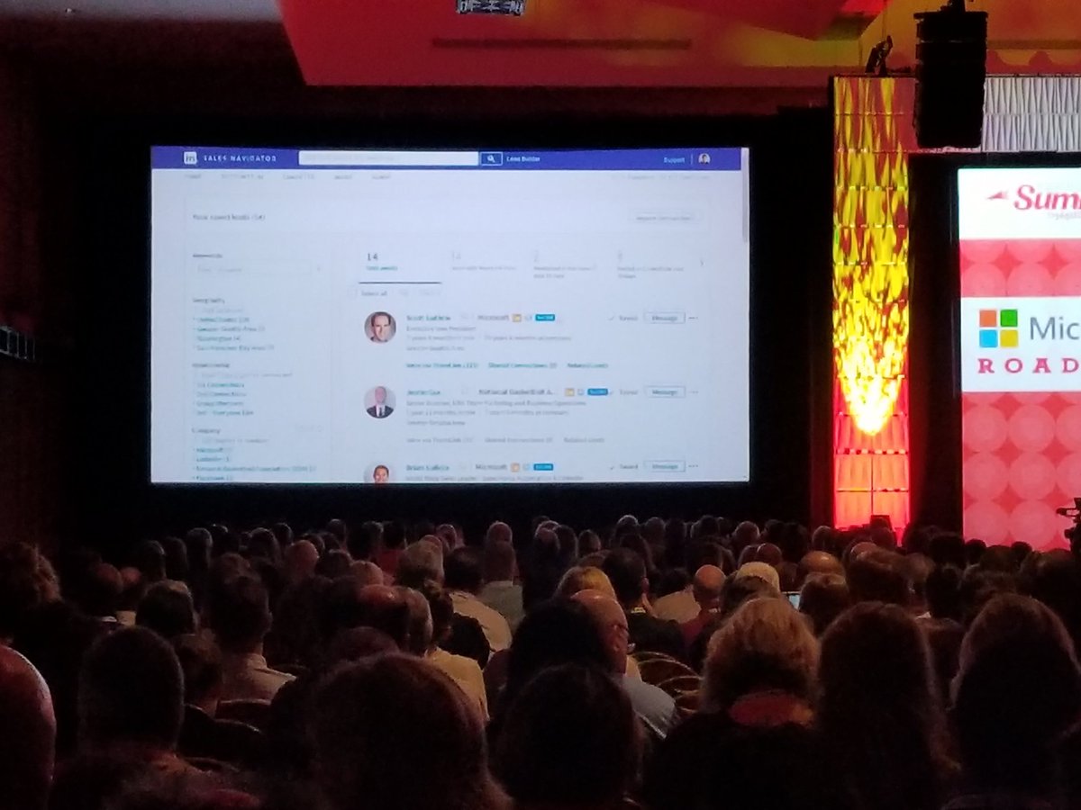 4digitalinsight's tweet photo. #linkedin sales navigator will check against your #microsoft #d365 database for best match leads and contacts at #D365UGSummit #CRMUGSummit https://t.co/qvJXlWCgO4