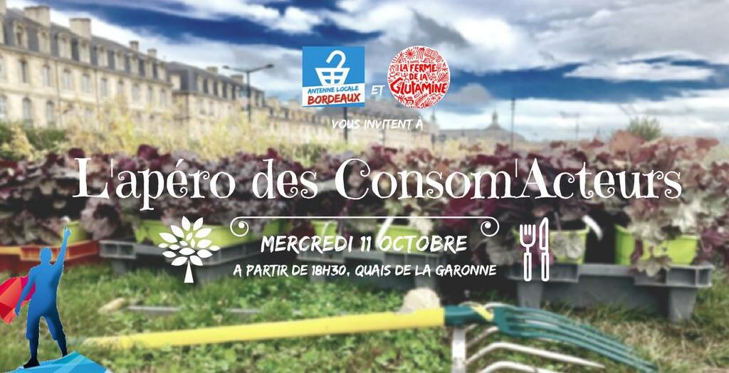 Ce soir rdv dès 18h30 pour L'Apéro des Consom'acteurs à notre #FermeUrbaine #FermeGlutamine ! ➡️facebook.com/events/1924829… #Bordeaux #agriculture #alimentation #DD #JardinerLaVille #AutosuffisanceAlimentaire