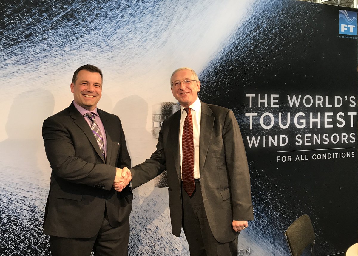 ftsensors's tweet photo. Signed Integration Partner Agreement today @MTWExpo with @FTSEnviro. Our FT7 Series wind sensors for #fireweather #MTX2017 #meteorology https://t.co/pIS9fHD7jm