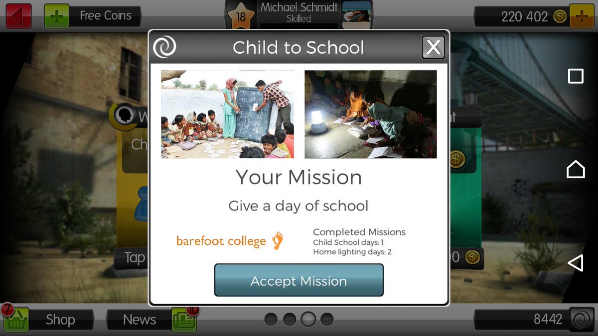 karmafylife's tweet photo. Today is International #DayOfTheGirl! Support @BarefootCollege in @SDB2game to enable school &amp; lighting for rural poor girls. Its Free! #idg https://t.co/WT4EEXljCp