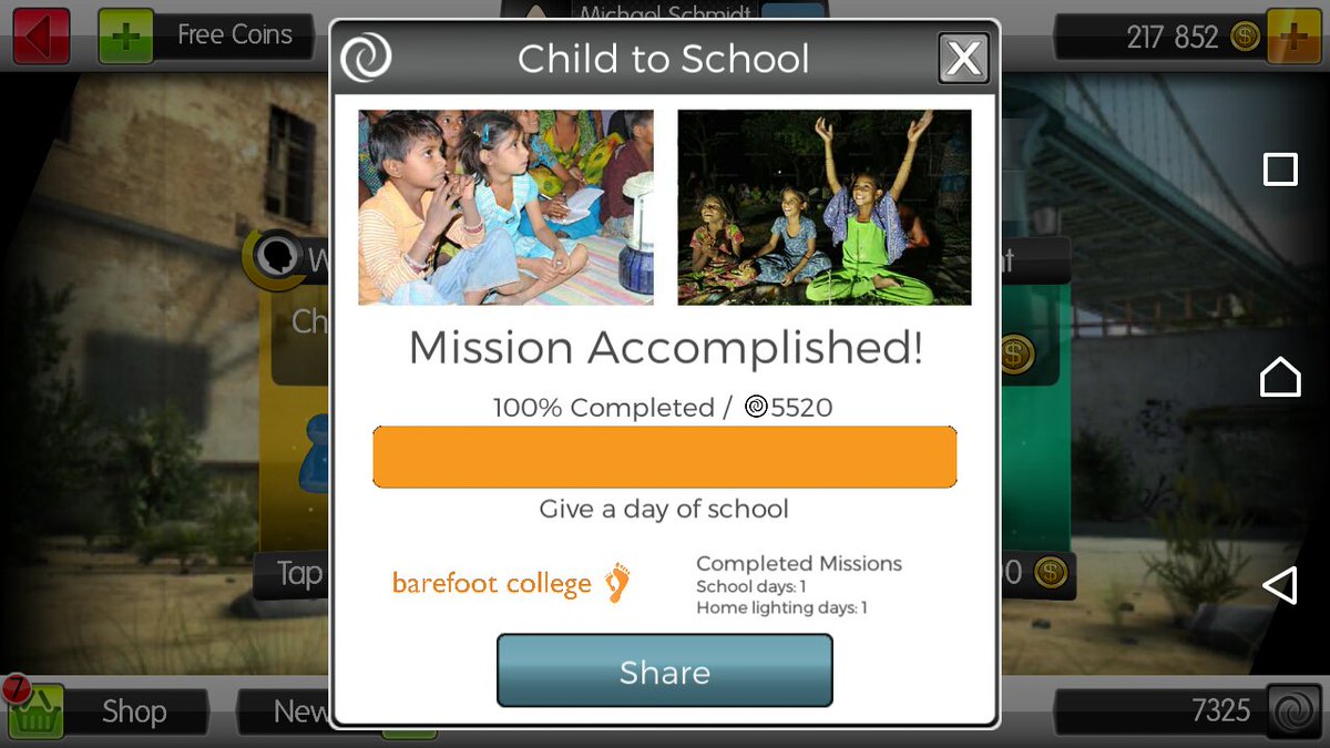 karmafylife's tweet photo. Today is International #DayOfTheGirl! Support @BarefootCollege in @SDB2game to enable school &amp; lighting for rural poor girls. Its Free! #idg https://t.co/WT4EEXljCp