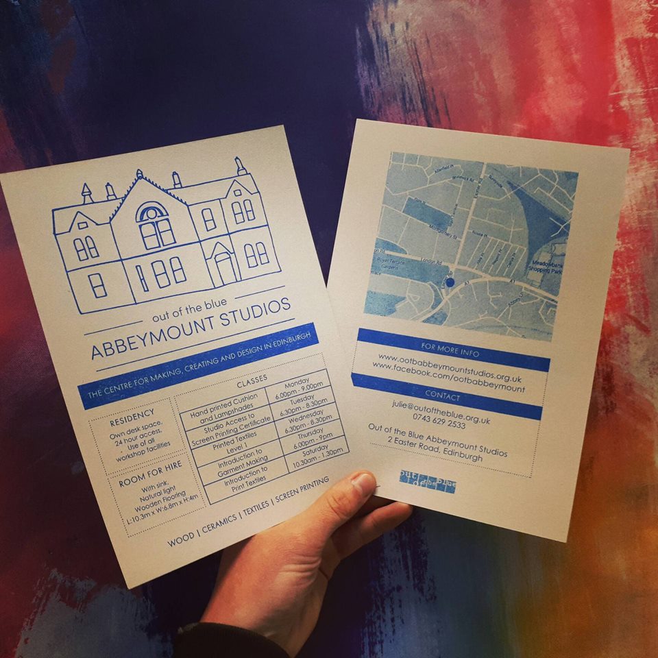 ootbabbeymount's tweet photo. Our brand new beautiful riso printed flyers have just landed, advertising our new classes. Thank you @ootblueprint https://t.co/EkLg7aNevy