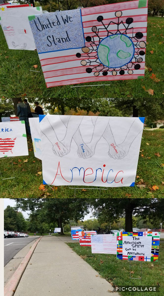 scottheeke's tweet photo. What's it mean to be an American? Fun to see a project in the works since May now being displayed for the public to see. #heritagems https://t.co/kyRY5SSeWU