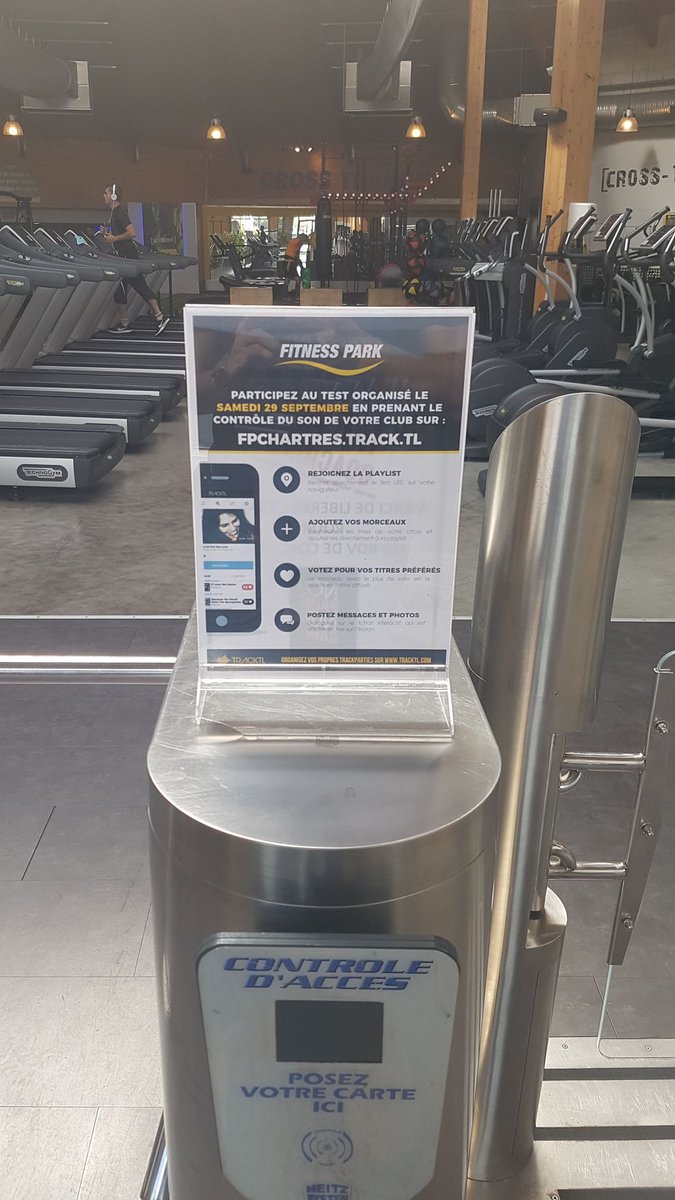 tracktl's tweet photo. Tracktl débarque dans les salles de sport 💪 Et c'est au Fitness Park de Chartres que l'on a donné le coup d'envoi ! Plus d'excuse ! #getfit https://t.co/jHcy3cCDAg