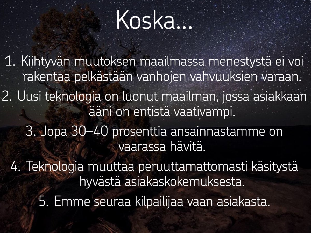 Tänä iltana Tampereella. #OPTalousilta. Perustelen mm sitä, miksi erittäin vahvassa kunnossa oleva <a href="/OP_Ryhma/">OP</a> uudistuu niin voimakkaasti?