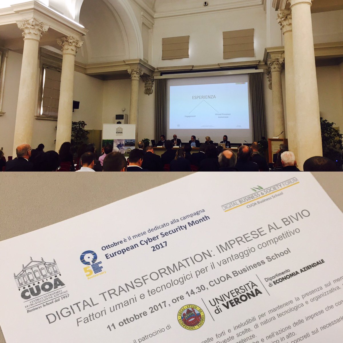 FondazioneCUOA's tweet photo. Oggi parliamo di #Digital #transformation: servono competenze per governare tecnologie e sviluppare nuovi modelli di business #cuoadigital https://t.co/oVG6TthNrK